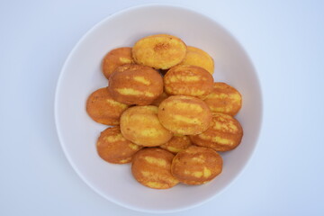 Thai dessert in a white background cup