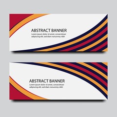 abstract wave banner design template