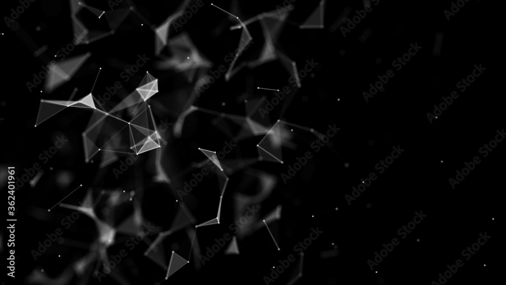 Poster plexus effect. connection technology background. abstract background polygonal. polygon modern patte