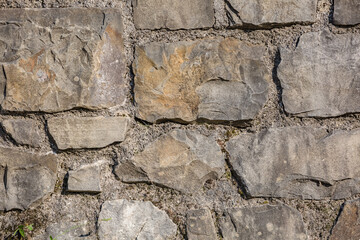 close up of grey stones wall. wallpaper pattern