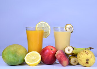 yellow smoothie - healthy fruity drink
