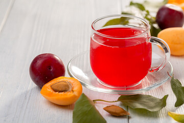 Traditional sweet drink made from plums and apricots.