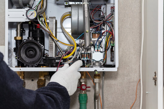 gas boiler repair service, preparation for heating.