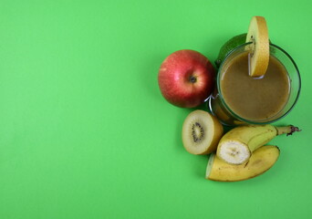 green smoothie - healthy fruity drink