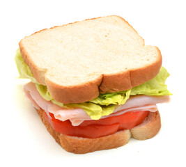 appetizing sandwich isolated on white background