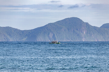Fishing boat at sea in Saint Vincent and the Grenadines