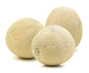 Three cantaloupe melons