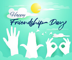 vector illustration for international friendship day-30th july