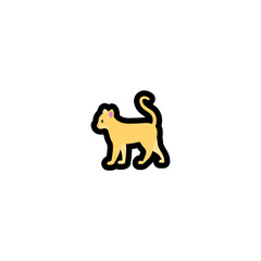 Cat Vector Icon. Isolated Wild Cat Illustration Icon	