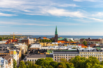 Fototapeta na wymiar Helsinki view from Torni, Finland