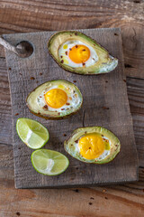 Baked eggs in avocado