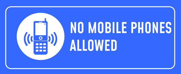 No mobile phones zone sign