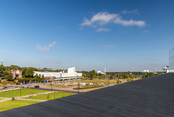 City view from new library in Helsinki, Finland