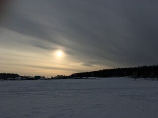 sunrise over the river