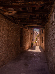 environment of the cathedral of Roda de Isabena in the town of the same name in the province of Huesca