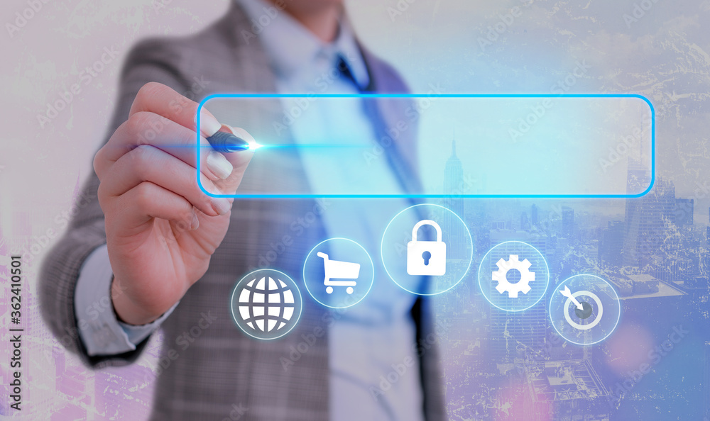 Wall mural information digital technology network connection infographic elements icon