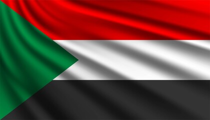 Flag of Sudan background template.