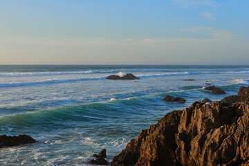 A sunset on the beach