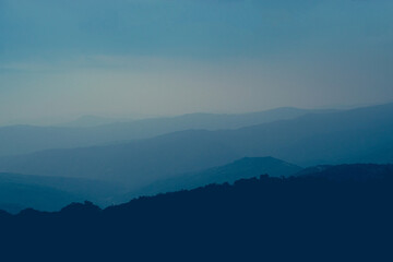 Obraz premium Early Morning View of Darjeeling Mountains for Background