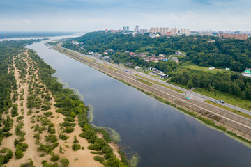 view of the rowing channel in Nizhny Novgorod