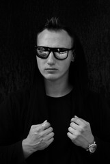 the guy in the robe and glasses