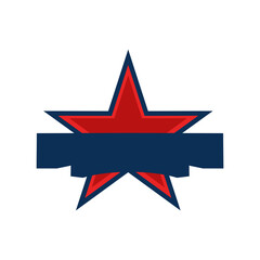 Fototapeta premium Vector logo of a star symbol badge