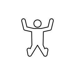 player, bowling line icon. Signs and symbols can be used for web, logo, mobile app, UI, UX