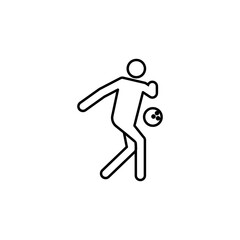 player, bowling line icon. Signs and symbols can be used for web, logo, mobile app, UI, UX
