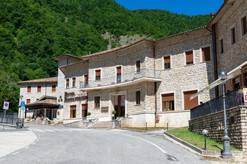 Fototapeta na wymiar main hotel in rocca porena native town of santa rita
