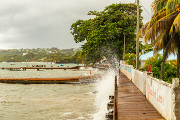 Saint Vincent and the Grenadines,boardwalk in front of Young island