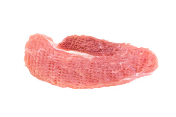 Raw pork meat isolated on the white background.
