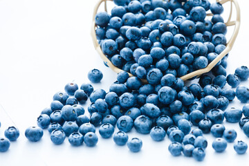 Fresh blueberry background. Texture blueberry berries close up