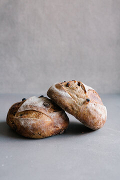 bread on concrete table