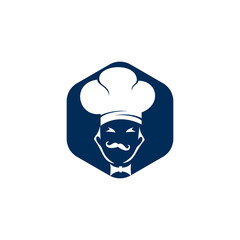 Chef vector logo design. Cooking and restaurant logo concept.	