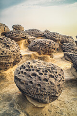 Mushroom Rock in Shenao of Ruifang District, New Taipei, Taiwan.