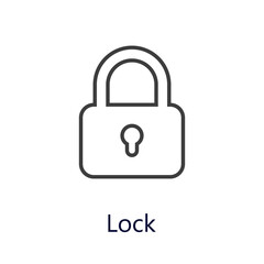 Lock icon. Vector illustration. Flat icon