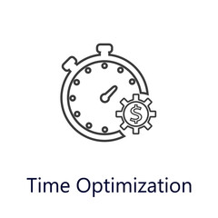 Time optimization icon. Vector illustration. Flat icon