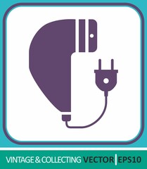 old electric shaver. Vector Icon. Simple vector illustration for graphic and web design