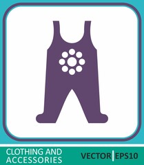Children's jacket, baby blouse. Vector Icon. Simple vector illustration for graphic and web design.