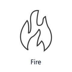 Fire icon. Vector illustration. Flat icon