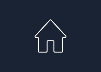 Fototapeta premium Home icon. House symbol illustration vector to be used in web applications. House flat pictogram isolated. Stay home. Line icon representing house for web site or digital apps. 