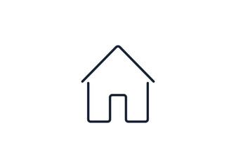 Home icon. House symbol illustration vector to be used in web applications. House flat pictogram isolated. Stay home. Line icon representing house for web site or digital apps. 