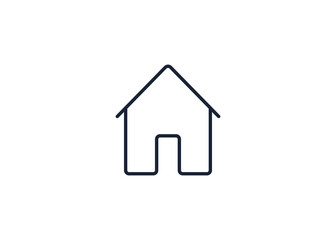 Home icon. House symbol illustration vector to be used in web applications. House flat pictogram isolated. Stay home. Line icon representing house for web site or digital apps. 