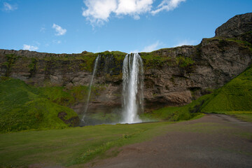 Obraz premium seljalandsfoss iceland impressive landscape