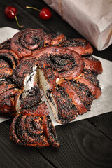 Buns with poppy seeds. Russian national food