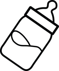 Sketch baby bottle vector image