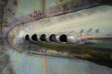 detail of a fighter jet engine