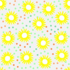 seamless  daisy pattern vector drawing 