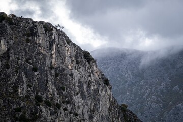Fototapeta na wymiar clouds over the mountain