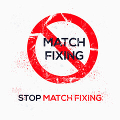 Warning sign (match fixing), vector illustration.